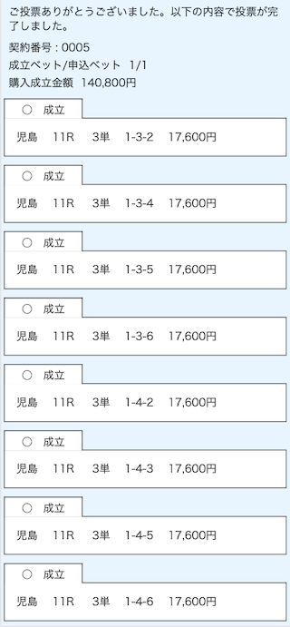 オーシャン有料予想購入画面