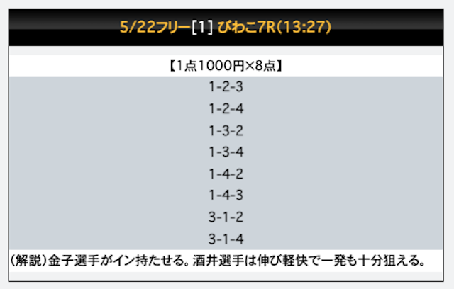 競艇ファンタジスタ2023年5月22日無料予想買い目